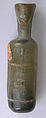 Bottle, Glass; engraved