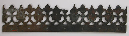 Ornament, Brass inlaid with silver; painted