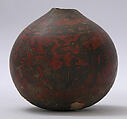 Gourd, Gourd; incised and painted black