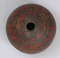 Gourd, Gourd; incised and painted black