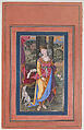 "Diana, Goddess of the Hunt", Folio from the Davis Album, Attributed to &#39;Ali Quli Jabbadar (Iranian, active second half 17th century), Ink, opaque watercolor, and gold on paper