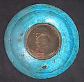 Dish, Stonepaste; painted in black under turquoise glaze