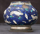 Vase, Stonepaste; polychrome-painted under transparent glaze