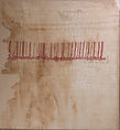 Tiraz Fragment, Silk warp and cotton weft (mulham); plain weave, embroidered