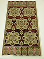 Cushion Cover (Yastik), Silk, linen (?); cut and voided velvet, brocaded