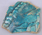 Fragment of a Closed Vessel, Earthenware; glazed and applied