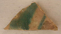Ceramic Fragment, Earthenware; polychrome painted on opaque white glaze