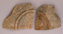 Ceramic Fragment, Earthenware; glazed