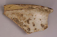 Fragment of a Bowl with White Glaze, Earthenware; glazed opaque white