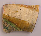 Ceramic Fragment, Earthenware; glazed