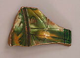 Ceramic Fragment, Earthenware; incised and glazed