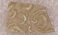 Fragment, Earthenware; molded and glazed