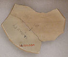 Ceramic Fragment, Earthenware; incised