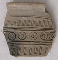 Fragment, Earthenware; molded and stamped