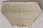 Ceramic Fragment, Earthenware; incised