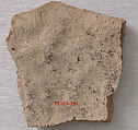 Ceramic Fragment, Earthenware; incised