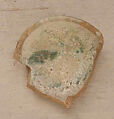 Fragment of a Bowl, Earthenware; glazed