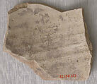 Ceramic Fragment, Earthenware; incised