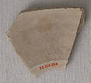 Ceramic Fragment, Earthenware; incised