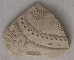 Fragment, Earthenware; incised and stamped