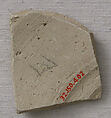 Ceramic Fragment, Earthenware; incised and stamped