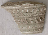Ceramic Fragment, Earthenware; molded