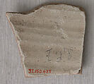 Ceramic Fragment, Earthenware; incised