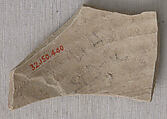 Ceramic Fragment, Earthenware; incised and stamped