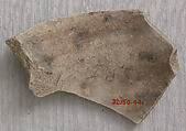 Ceramic Fragment, Earthenware; incised and molded