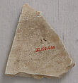 Ceramic Fragment, Earthenware; incised and stamped