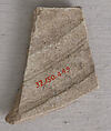 Ceramic Fragment, Earthenware; incised