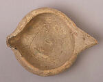 Lamp, Earthenware; glazed