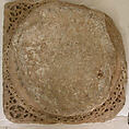 Column Base with Scroll Motifs, Marble; carved in relief