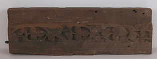 Panel, Wood; carved