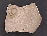 Fragment of a Lid, Earthenware; unglazed