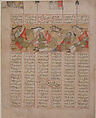 "The Four Knights of Kai Khusrau in the Mountains", Folio from a Shahnama (Book of Kings), Abu&#39;l Qasim Firdausi (Iranian, Paj ca. 940/41–1020 Tus), Ink, opaque watercolor, and gold on paper