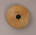 Button or Spindle Whorl, Bone; incised