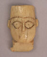 Head of a Figure, Bone; carved and incised