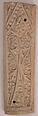 Plaque, Bone; carved