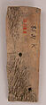 Plaque, Bone; carved