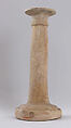 Stand, Earthenware; slip covered and unglazed