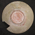 Bowl, Earthenware; white slip with polychrome slip decoration under transparent glaze