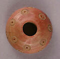 Spindle Whorl, Bone; tinted and incised