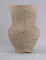 Jar, Earthenware; slip covered and incised, unglazed
