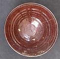 Bowl, Earthenware; brown glaze
