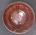 Bowl, Earthenware; brown glaze