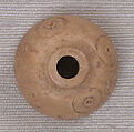 Button or Bead, Bone; incised and inlaid with paint