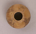 Button or Bead, Ivory or bone; incised and inlaid with paint