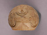 Button or Bead, Bone; incised and inlaid with paint