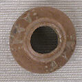 Button or Bead, Bone; incised and inlaid with paint